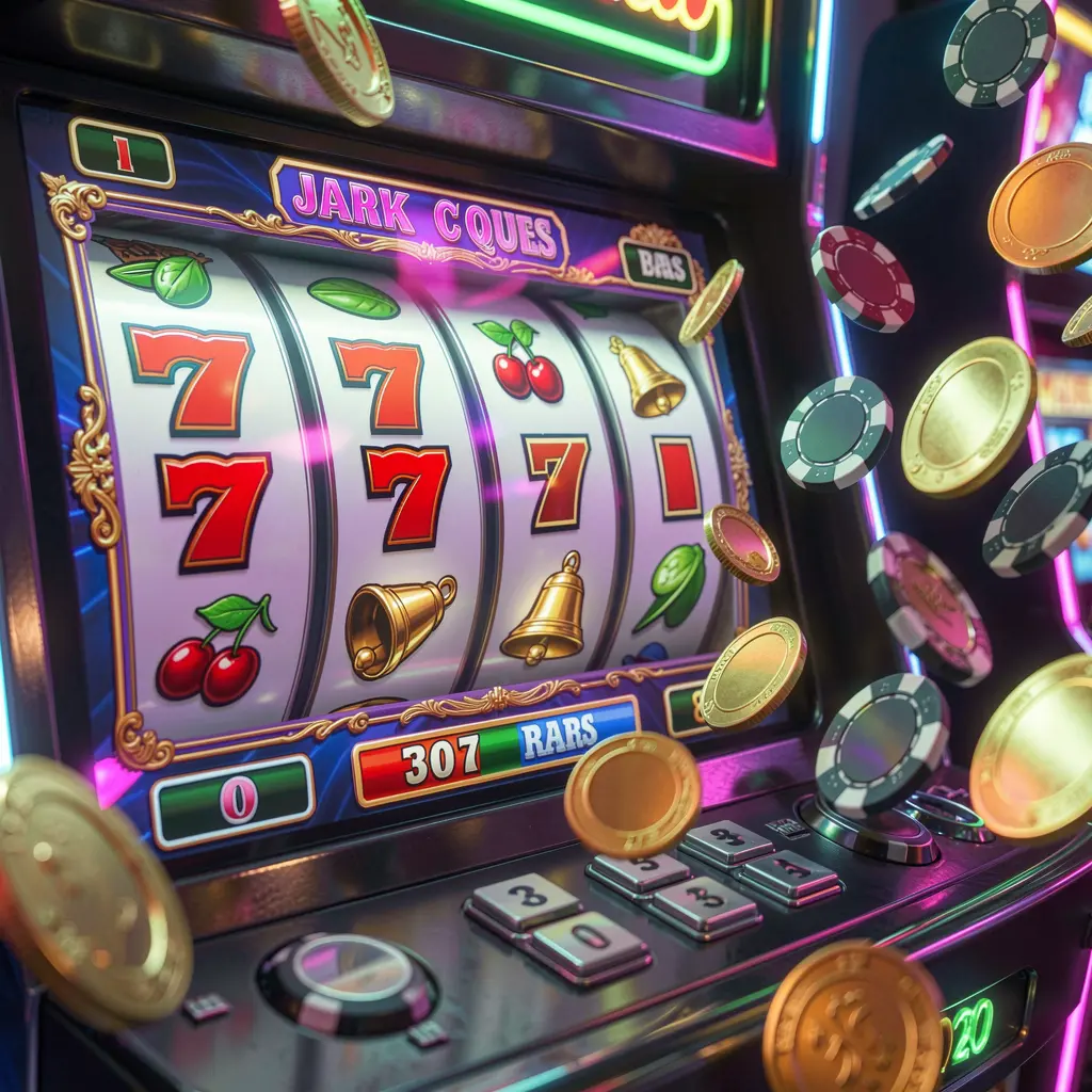 Vibrant slot machine reels with red sevens and golden coins showcasing the excitement of winning at 950k online casino for players in Bangladesh